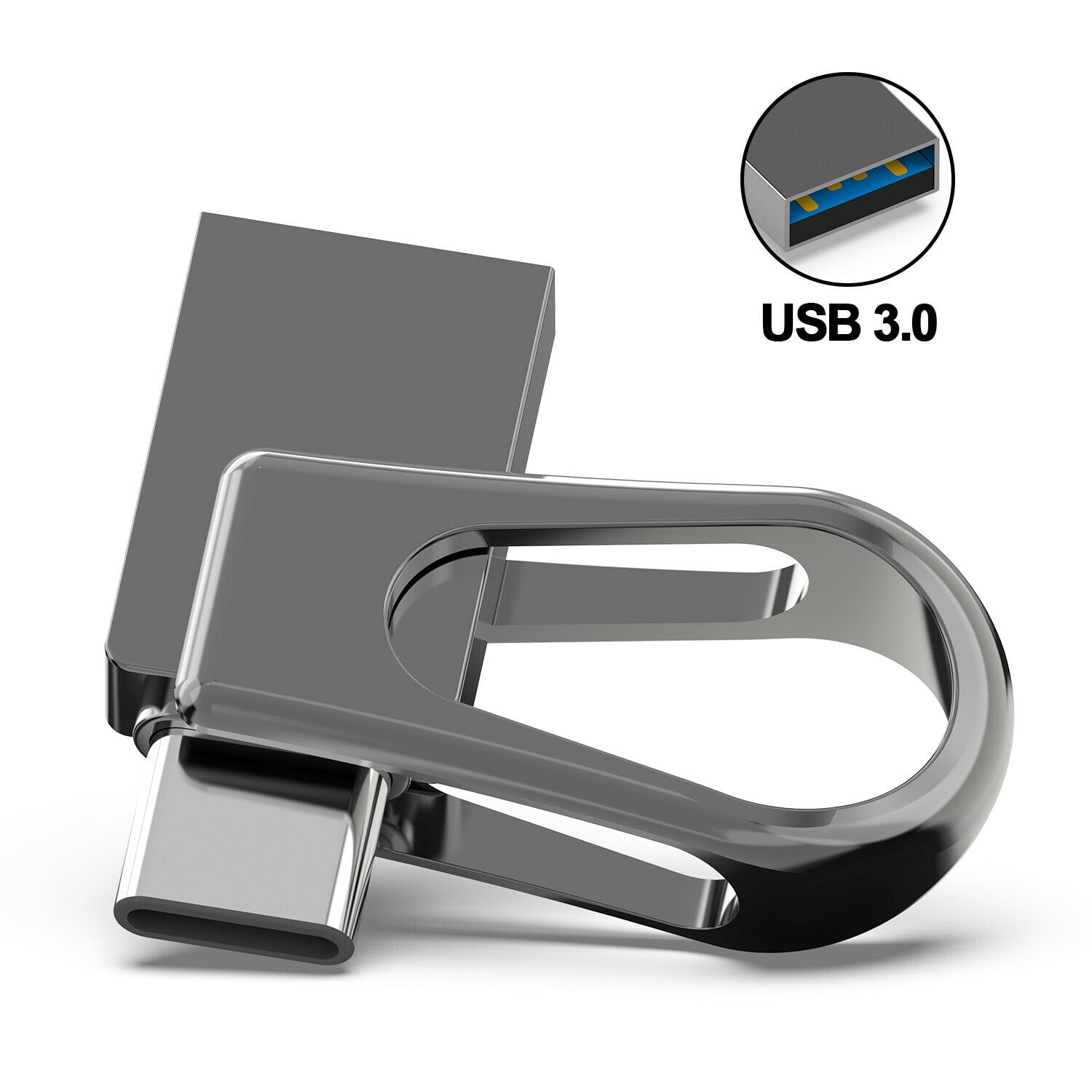 

32G 64G 128G USB 3 0 Dual Flash Drive Waterproof U Disk Type-C OTG Memory Stick