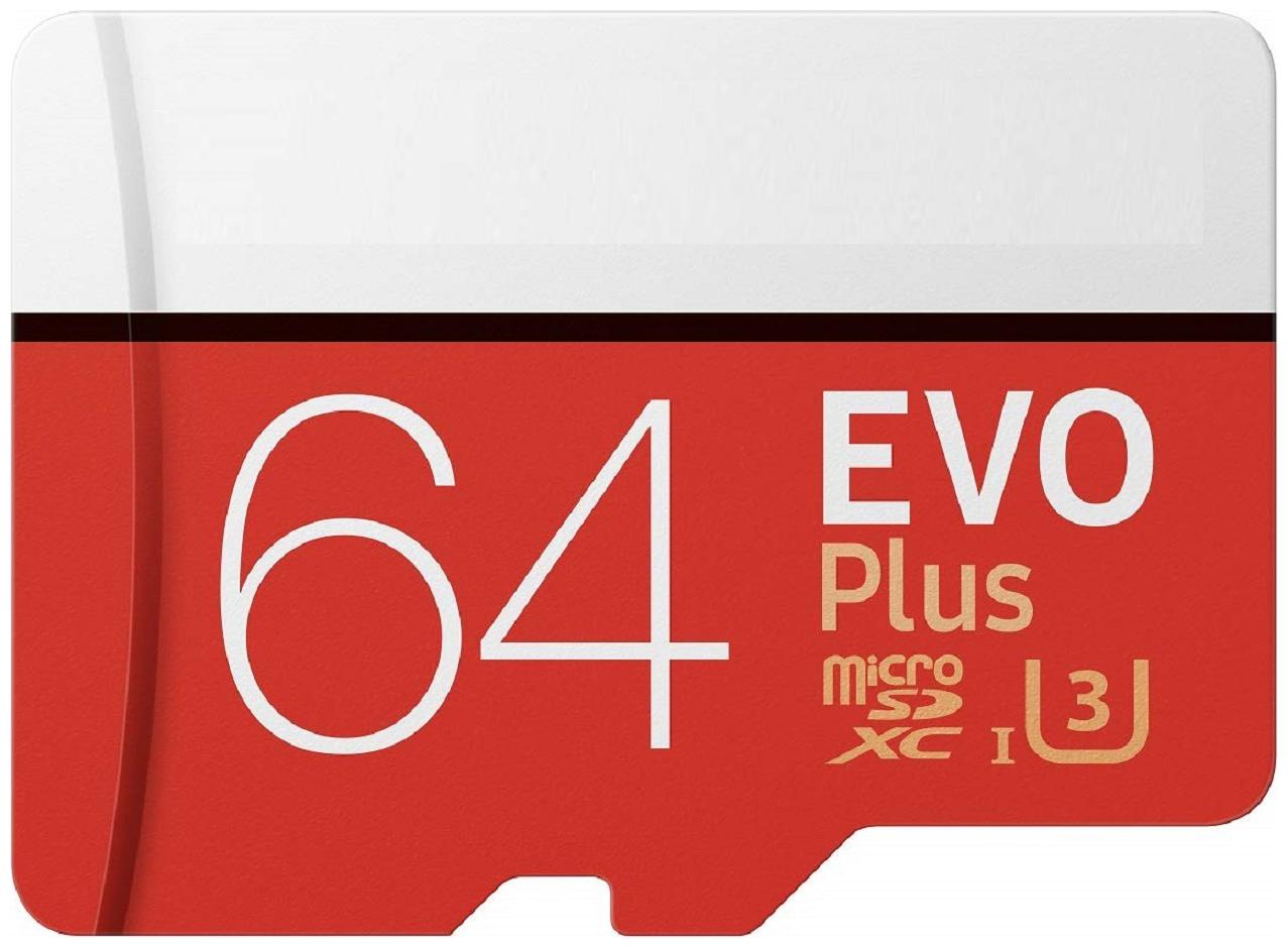 

Capnicks Evo Plus Grade 3 Class 10 64 GB MicroSDXC 100 Mbps Memory Card with SD Adapter