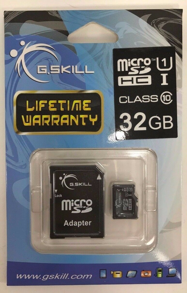 

G Skill - FF-TSDG32GA-C10 - 32GB microSDHC Class 10 Memory Card with Adapter
