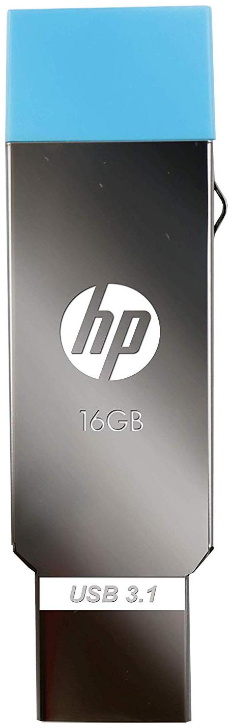 HP V302 16 GB USB 2.0 Pen Drive Silver;Blue