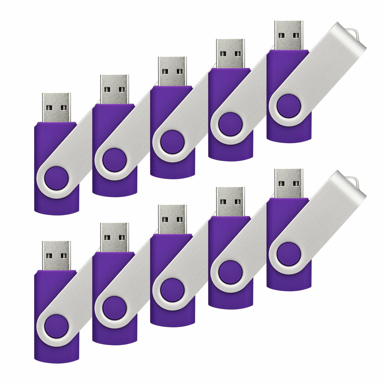 

Kootion 10 Pcs Lot 1GB Metal Swivel USB 2 0 Flash Drives Thumb Memory Sticks Pen