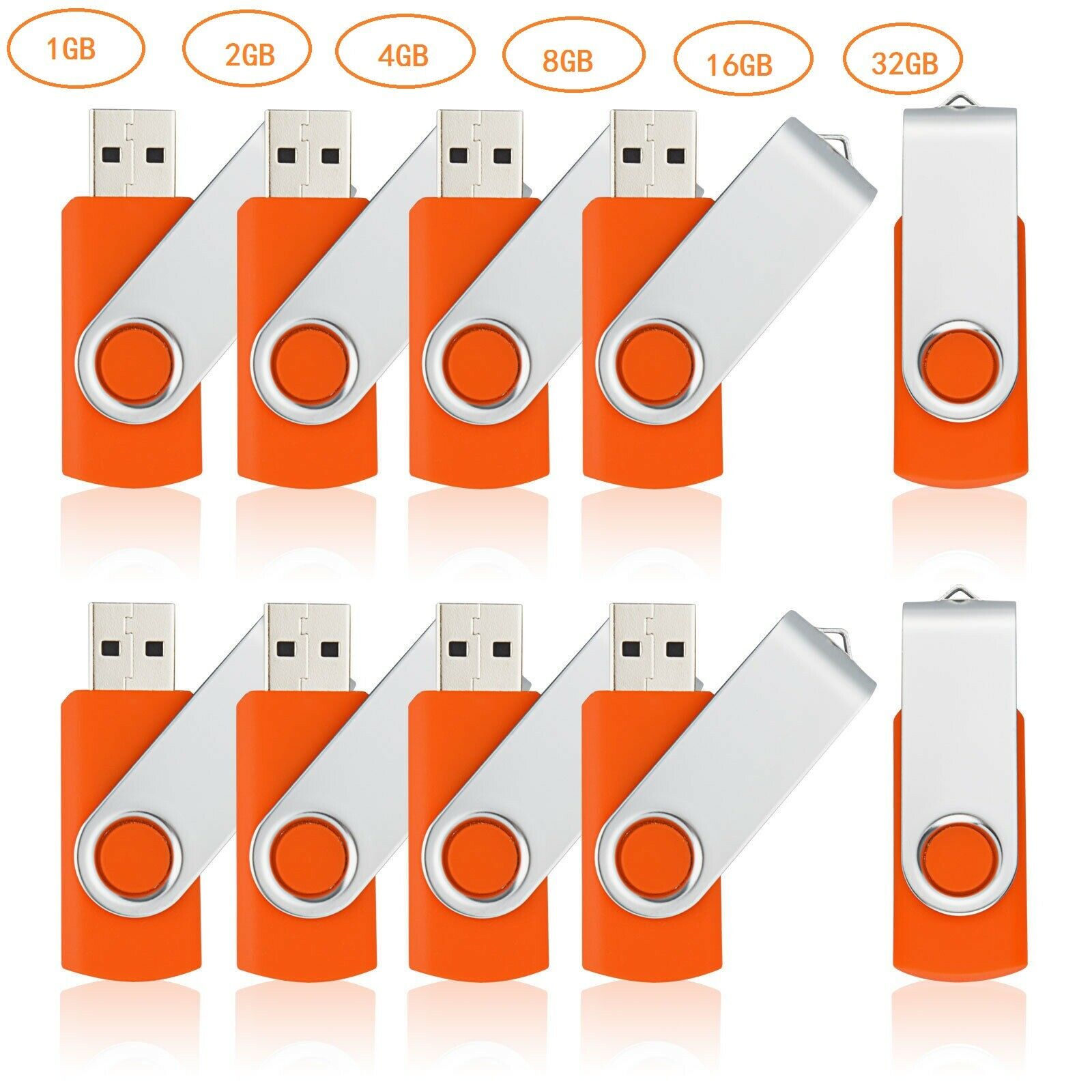 

Kootion Metal Rotating Design 10 20 Pack 1G 2G 4G 8G 16G 32G USB 2 0 Flash Drive