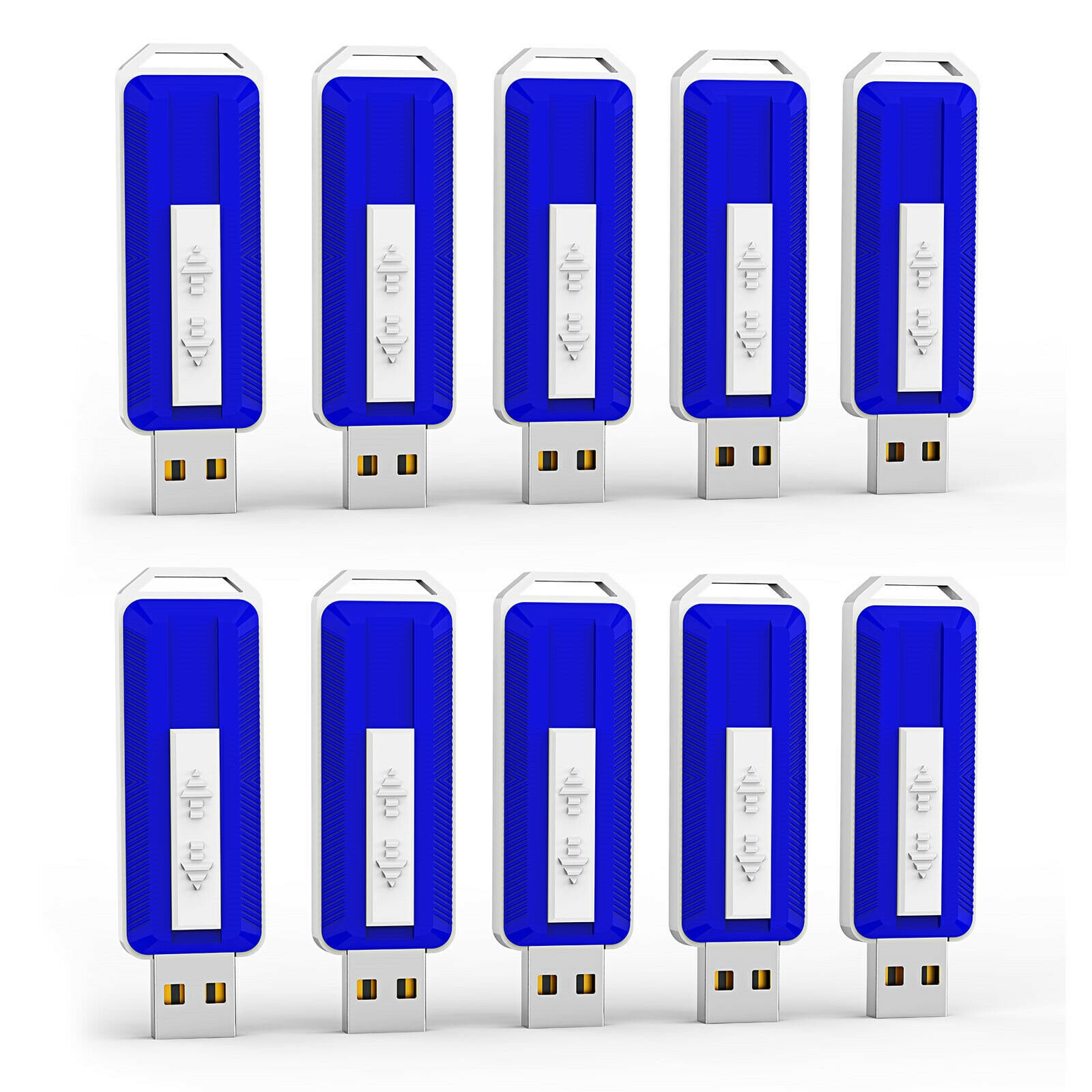 

Kootion10 20 50Pcs Blue128MB USB 2 0 Flash Drives Slide-out Thumb U Disk Storage