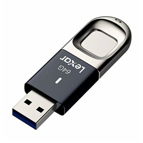 

Lexar LJDF35-64GBNL JumpDrive Fingerprint F35 64 GB USB 3 0 Flash Drive Black