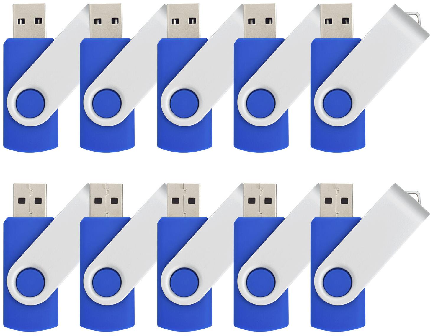 

Lot 10 4GB Folding U Disk Flash Memory Stick Swivel USB Drive Pen Enough Storage