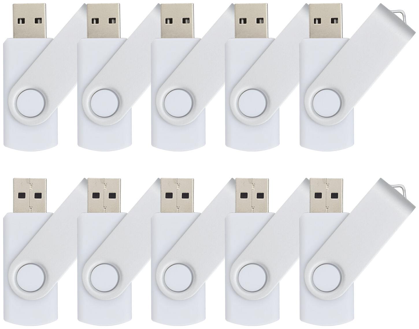

LOT 20 50 100 White 16GB USB2 0 Flash Pen Drives Thumb Drive Flash Memory Sticks