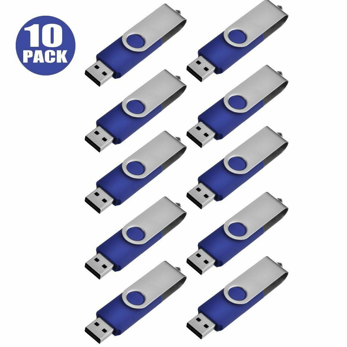 

Portable 10Pcs Lot Metal Swivel 32GB USB 2 0 Flash Drives Thumb Memory Sticks