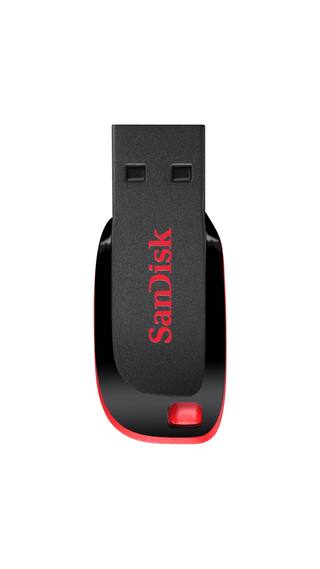Sandisk Cruzer Blade USB 2.0 16 GB Utility Pendrive (Red & Black)