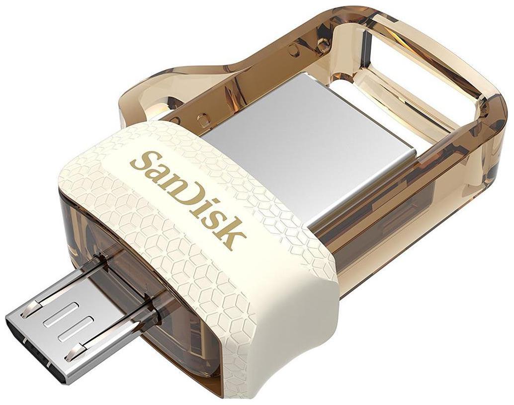 

SanDisk Ultra Dual Micro USB OTG 32 GB USB 3 0 Pendrive ( Gold )