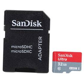 SanDisk Ultra microSDHC UHS-I 32GB SD Extra Memory Card ( 80MB/s Class 10 ) with Adapter