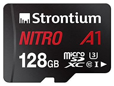 

Strontium Nitro A1 128GB Micro SDXC Memory Card 100MB s A1 UHS-I U3 Class 10 with High Speed Adapter for Smartphones Tablets Drones Action Cams (SRN128GTFU3A1A)