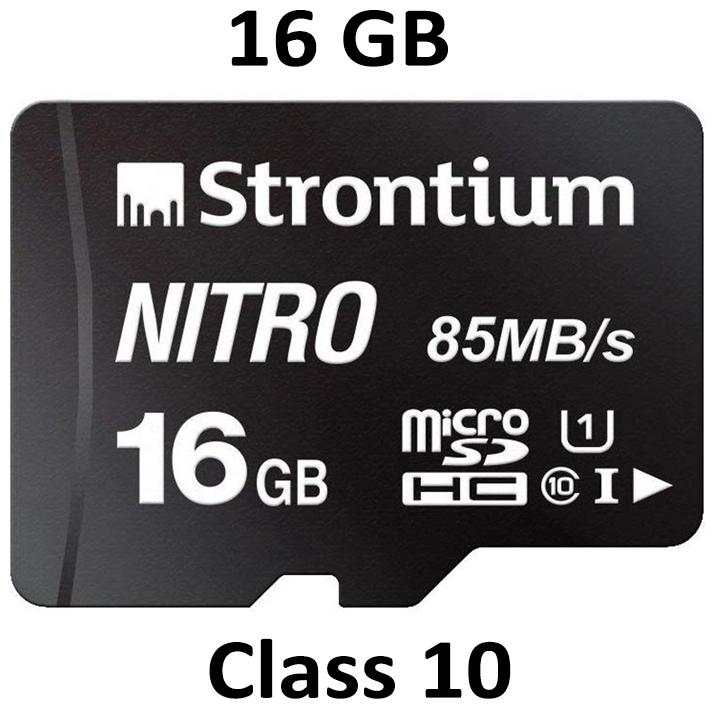 

Strontium Nitro 16GB Micro SDHC Memory Card 85MB s UHS-I U1 Class 10 High Speed for Smartphones Tablets Drones Action Cams (SRN16GTFU1QR)