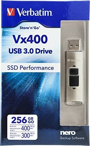 

Verbatim 256GB Store n Go Vx400 USB 3 0 Flash Drive - Silver