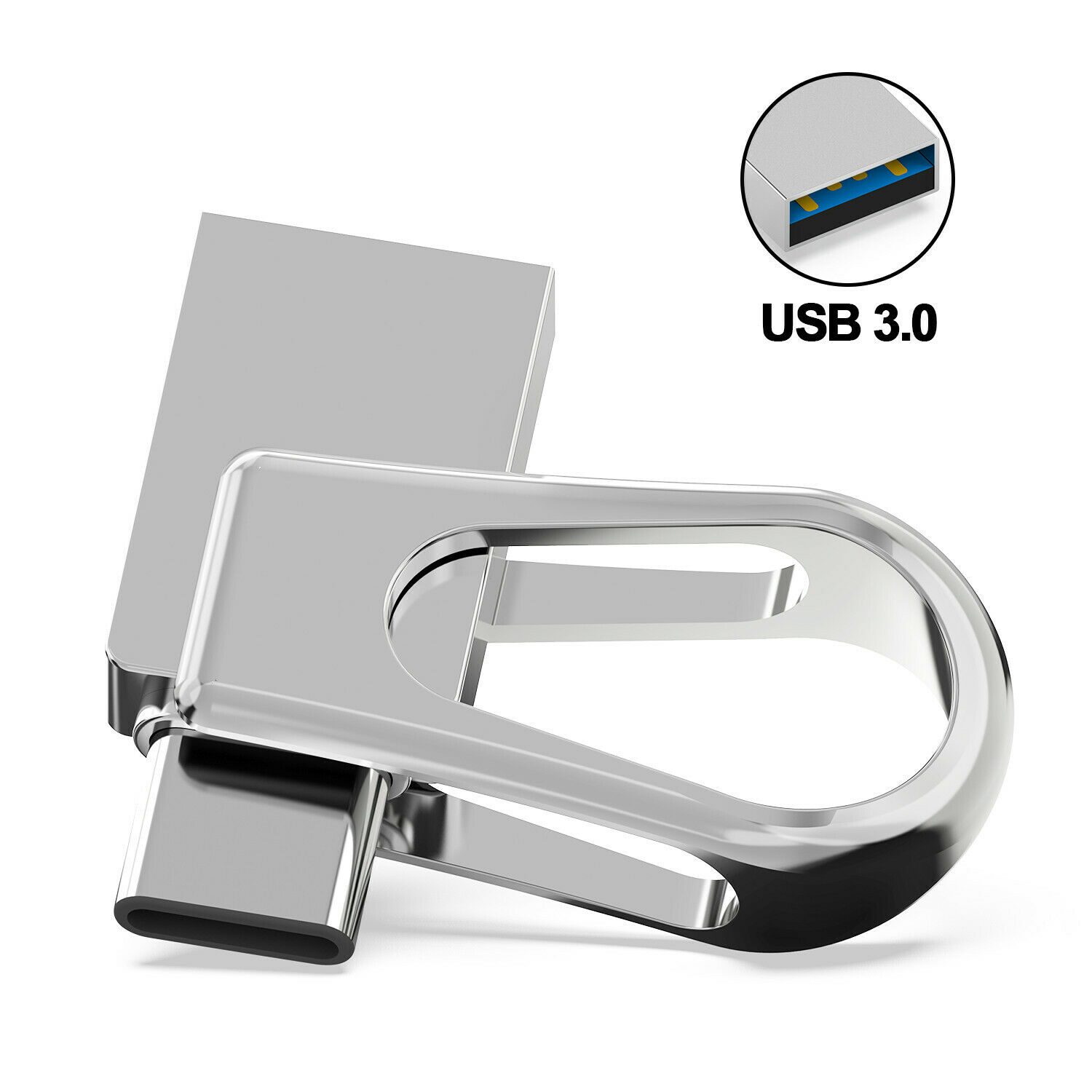 

Waterproof 64G Dual USB 3 0 Type-C OTG Flash Drive Memory Stick For Phone Laptop