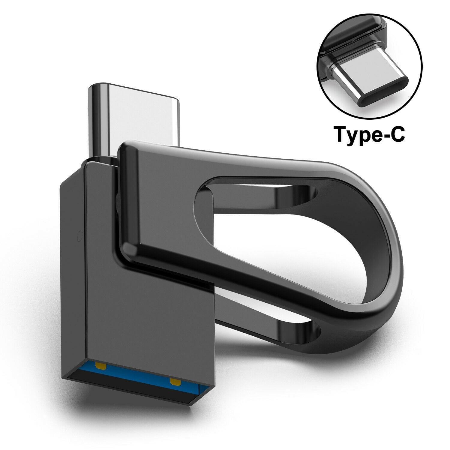 

Waterproof 64G Dual USB 3 0 Type-C OTG Flash Drive Memory Stick For Phone Laptop