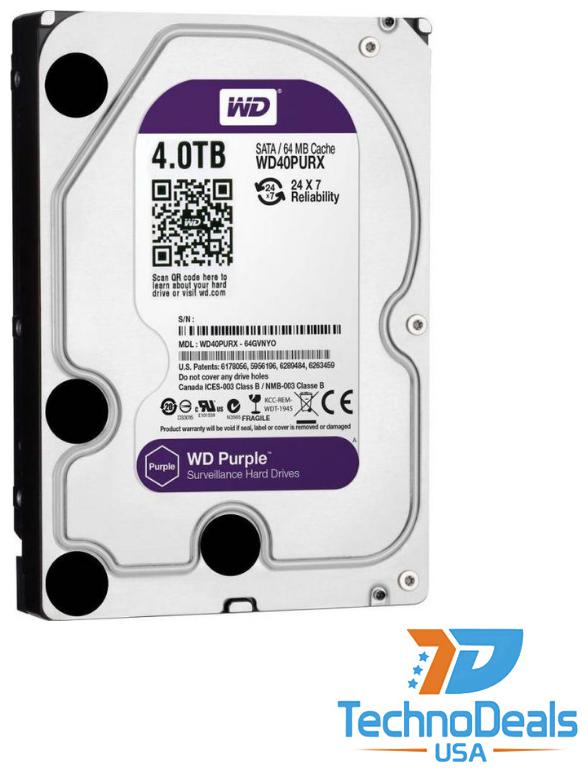 

WD WD40PURZ Purple 4TB Surveillance Hard Drive SATA
