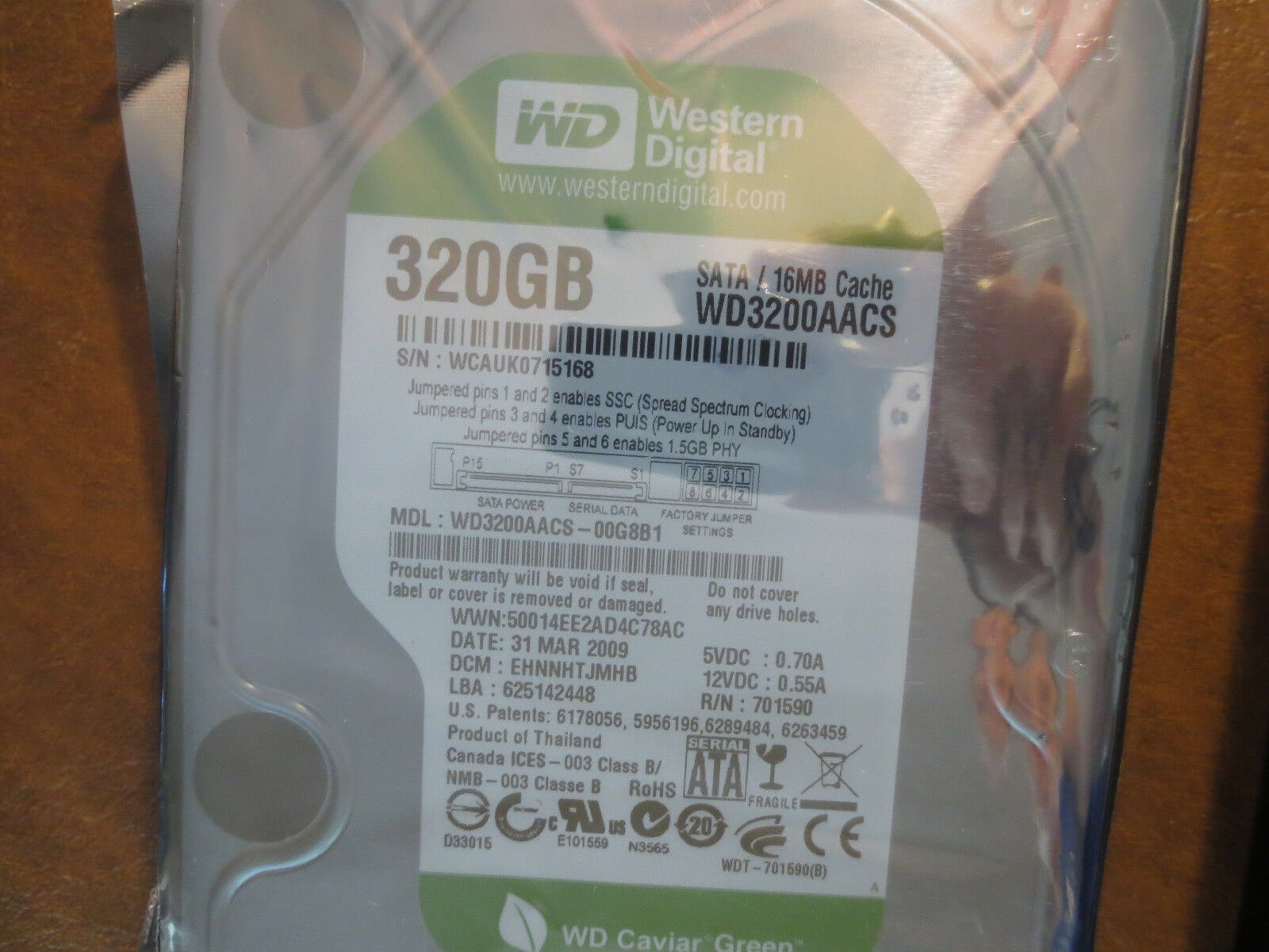 

Western Digital WD3200AACS-00G8B1 DCM EHNNHTJMHB 320gb 3 5 Sata Hard Drive