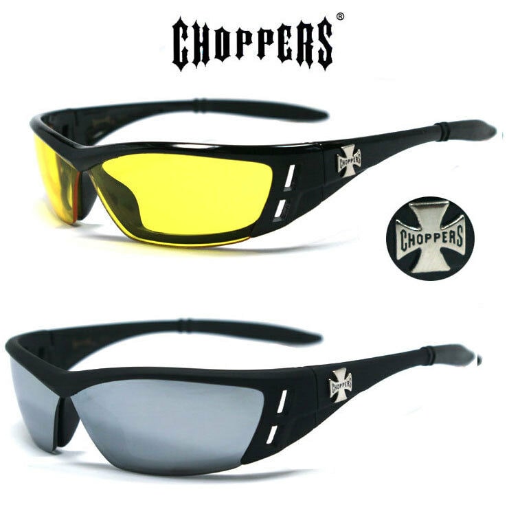 

1 or 2 Pair Choppers Motorcycle Biker Riding Sports Semi Rimless Sunglasses