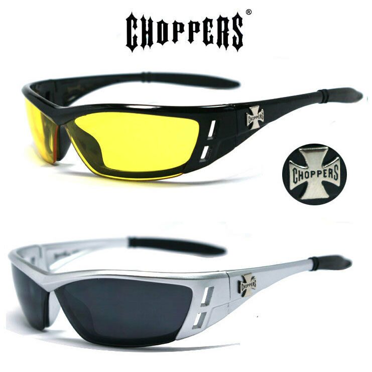

1 or 2 Pair Choppers Motorcycle Biker Riding Sports Semi Rimless Sunglasses