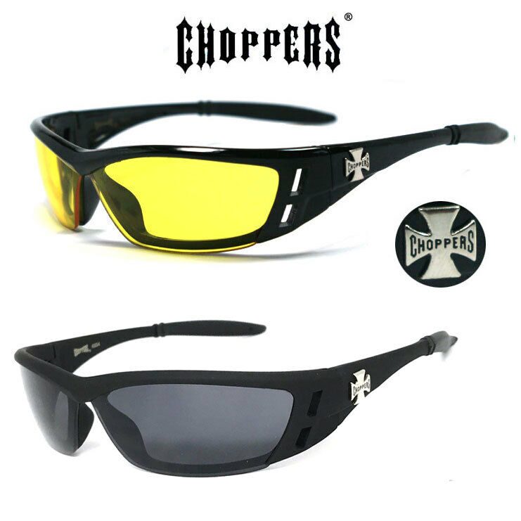 

1 or 2 Pair Choppers Motorcycle Biker Riding Sports Semi Rimless Sunglasses