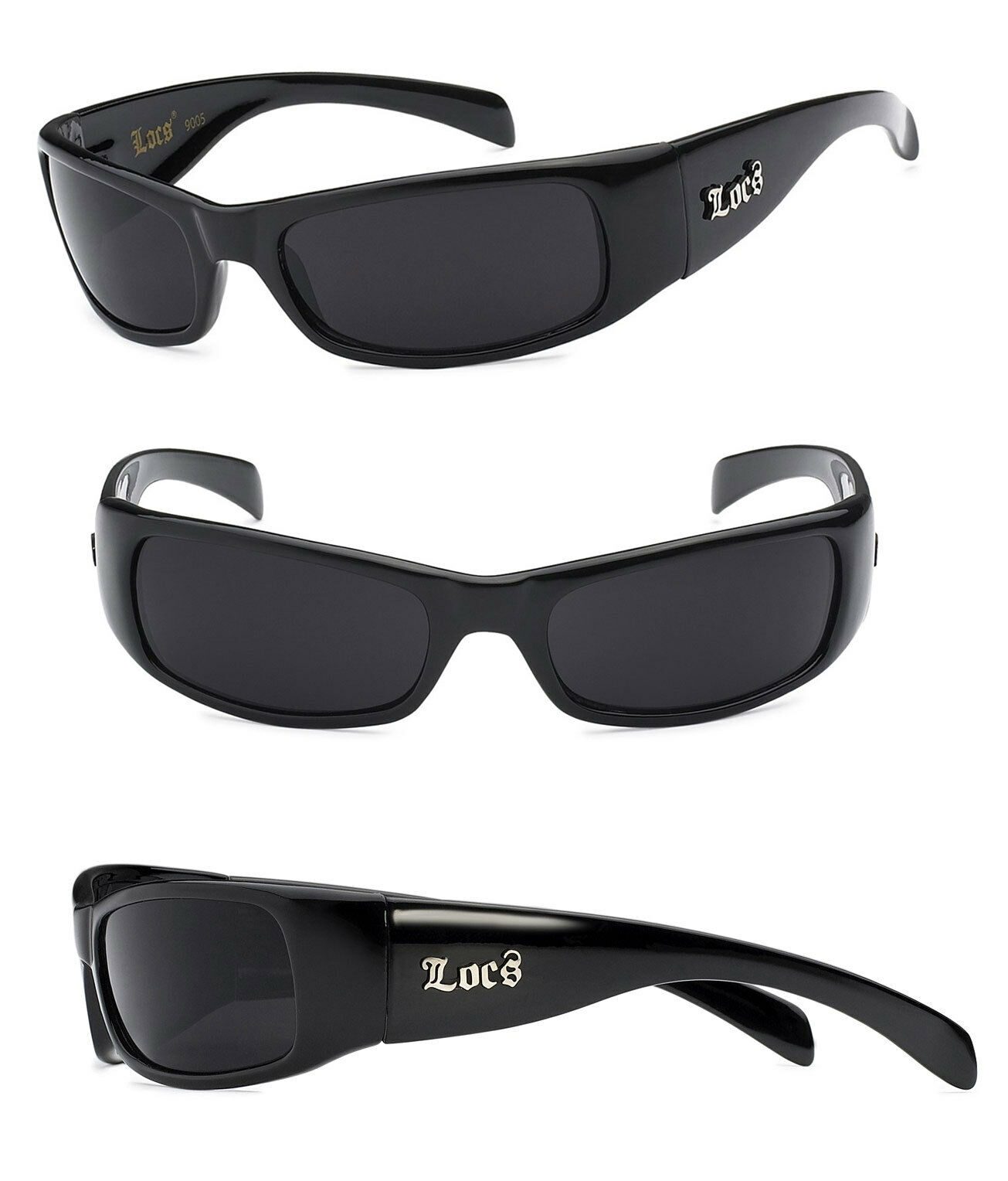 

1 or 3 Pair(s) Mens OG Locs Authentic Wrap Gangster Cholo Sunglasses UV400 LC02