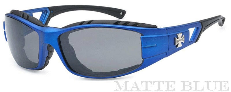 

2 Pairs Combo Choppers Wind Resistant Foam Pad Motorcycle UV Protect Sunglasses