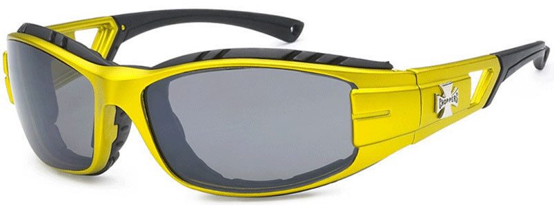 

2 Pairs Combo Choppers Wind Resistant Foam Pad Motorcycle UV Protect Sunglasses