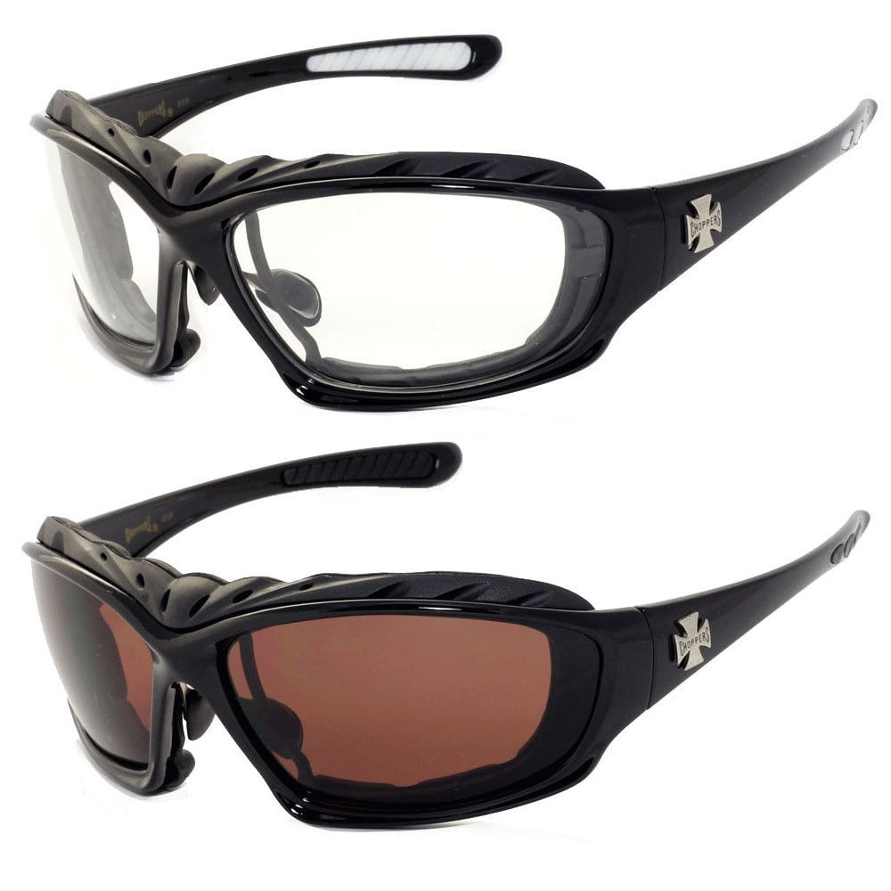 

2 Pairs Motorcycle Removable Padded Foam Driving Riding Sunglasses - C49 A C