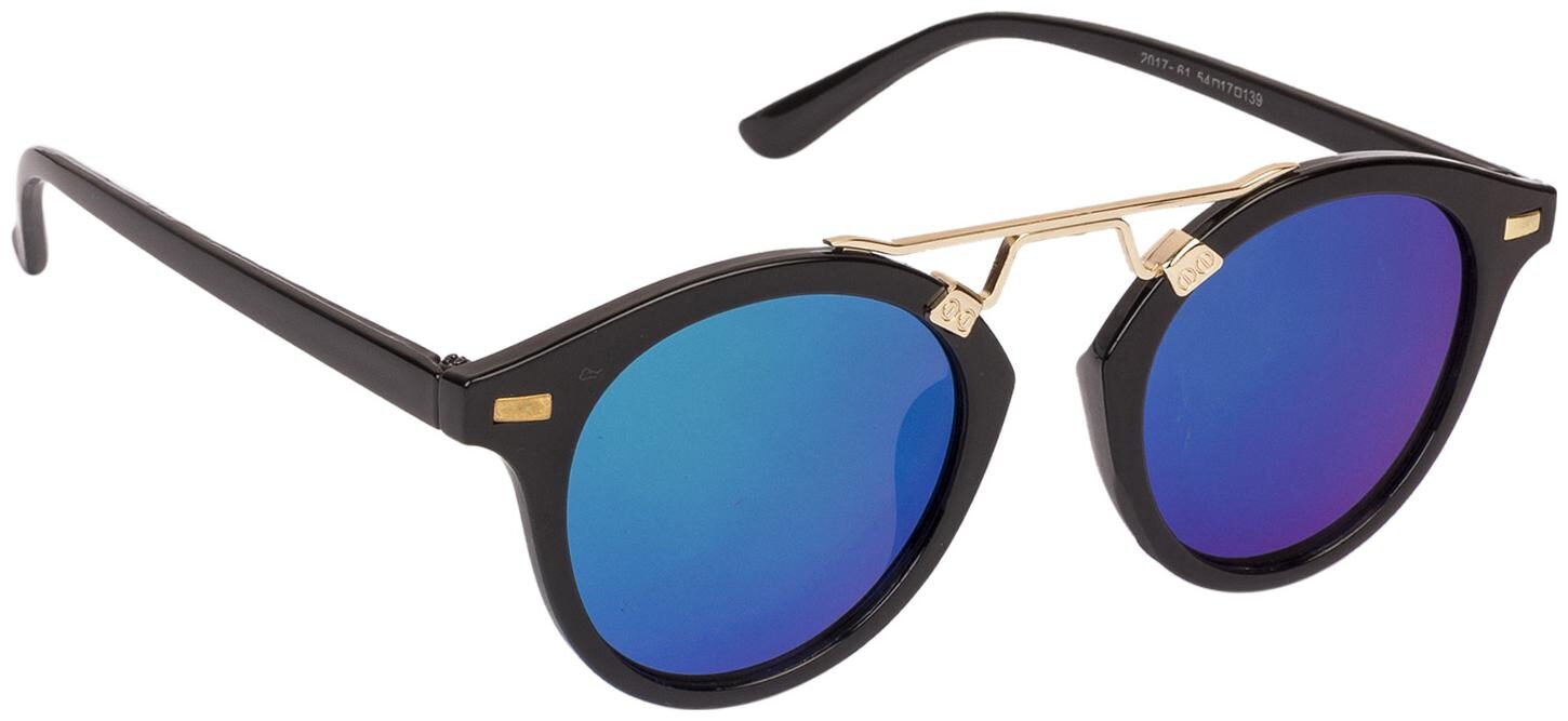 

Arzonai Bensen Round Black-Green Mirrored UV Protection Sunglasses For Men Women MA-396-S1