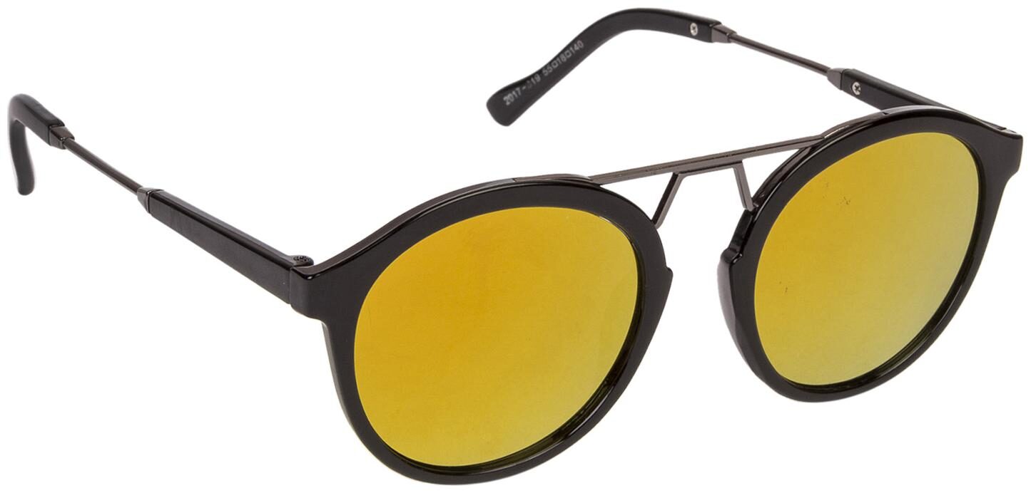 

Arzonai Bensen Round Black-Orange Mirrored UV Protection Sunglasses For Men Women MA-395-S5
