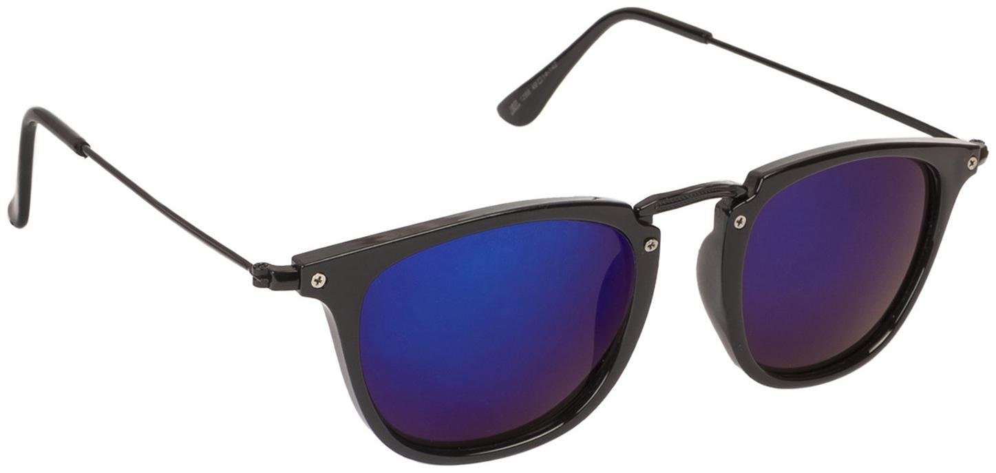 

Arzonai Drine Mirrored Square Shape Black-Silver UV Protection Sunglasses For Men Women MA-054-S9