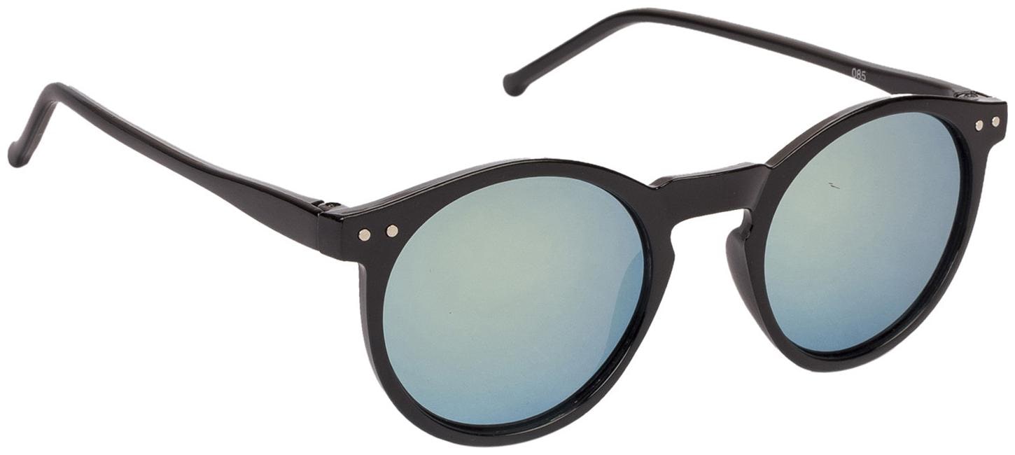 

Arzonai Stockton Round Black-Yellow Mirrored UV Protection Sunglasses For Men Women MA-399-S5
