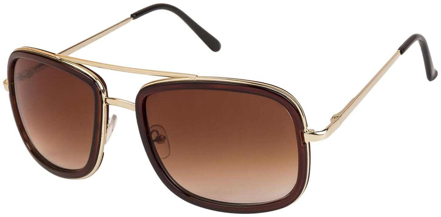 

Arzonai Stylish Square Golden-Brown UV Protection Sunglasses For Men Women MA-320-S2