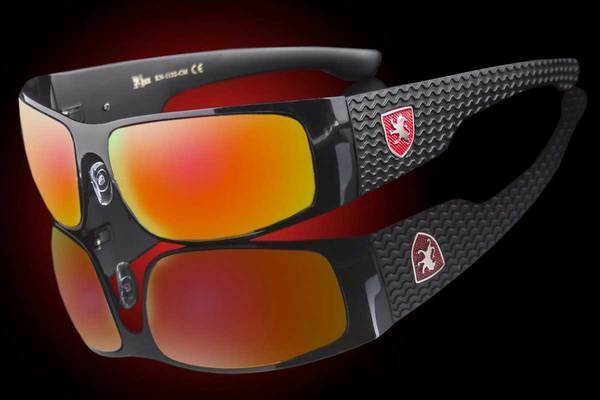 

Best Mens Mirror Lens Wraparound Stylish Racing Inspired Sunglasses