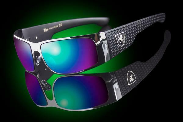 

Best Mens Mirror Lens Wraparound Stylish Racing Inspired Sunglasses