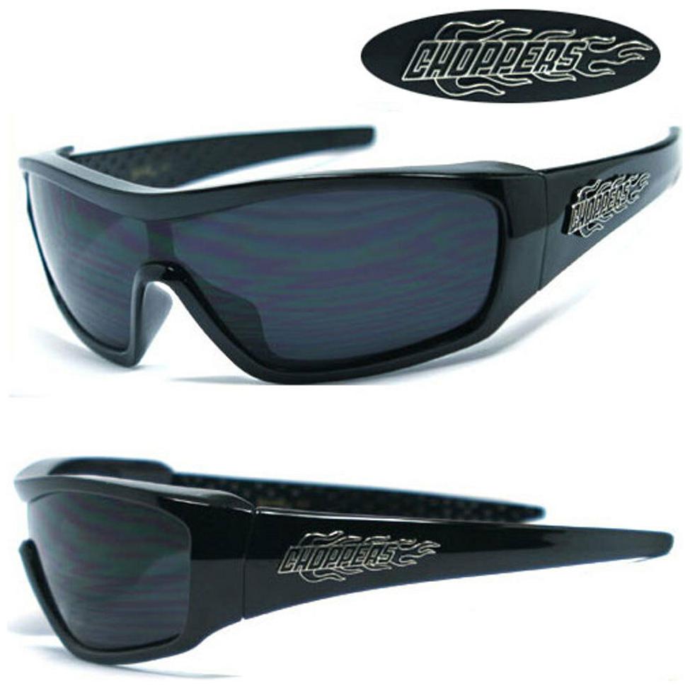 

Choppers Mens Motorcycle UV400 Sunglasses - Black C40