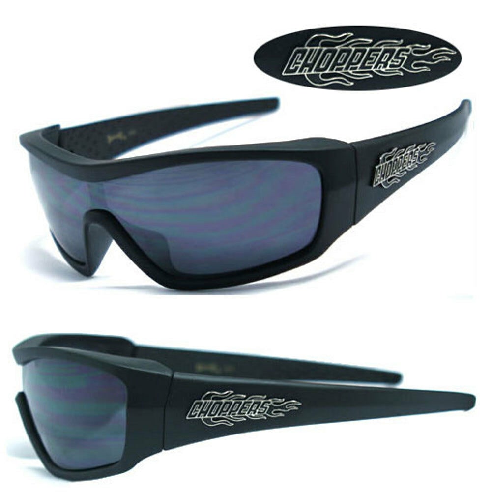 

Choppers Mens Motorcycle Designer Sunglasses - Matte Black C40