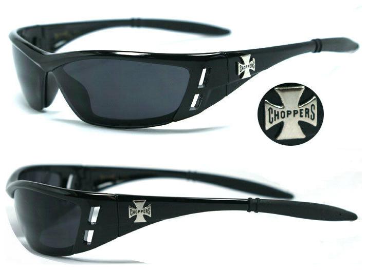 

Choppers Motorcycle Riding Glasses Sunglasses - Black Frame Black Lens C46