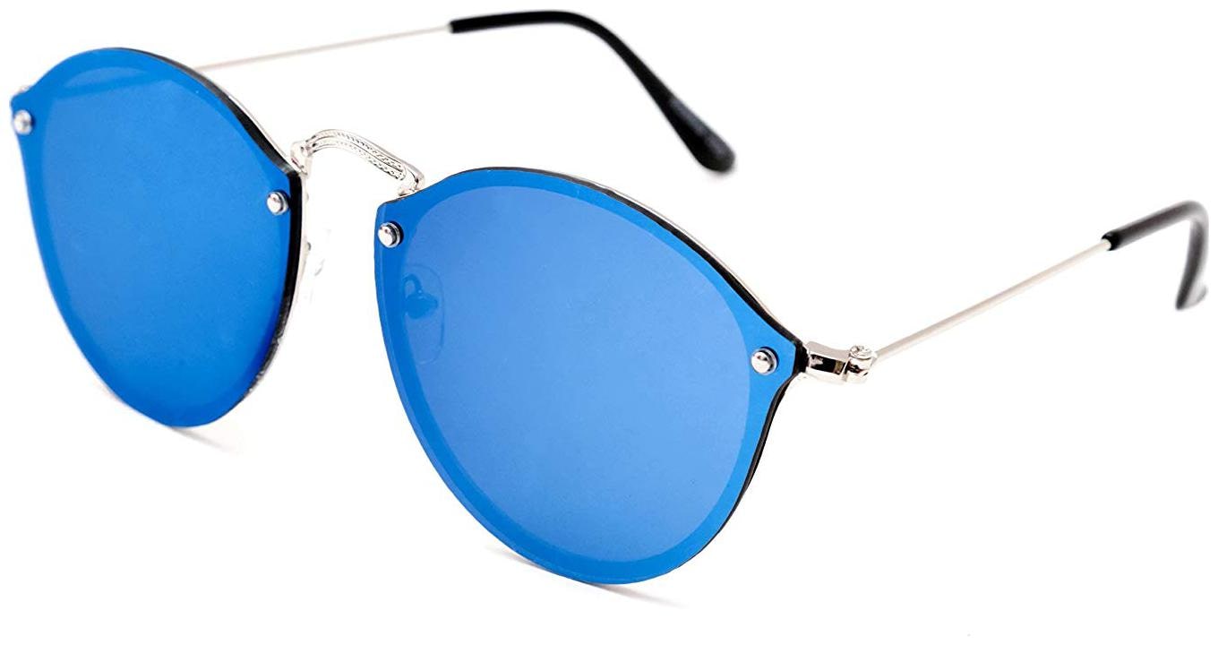 

D DEBONAIR Premium Mercury Round Sunglasses Stylish Flat Design Mirror Round Goggles For Men Women Girls Boys