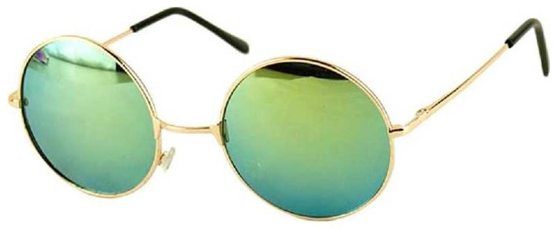 

D DEBONAIR UV Protected Yellow Round Sunglasses