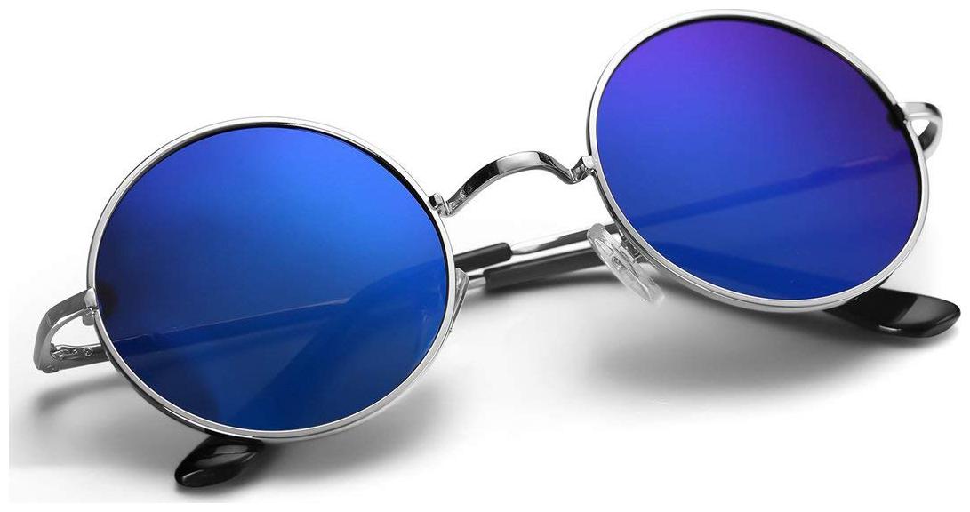 

D DEBONAIR UV Protected Mirrored Round Sunglasses