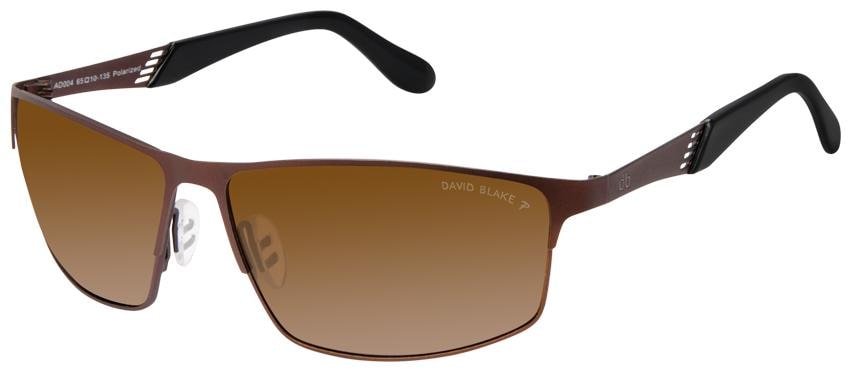 

David Blake Brown Rectangular Polarized UV Protection Sunglass