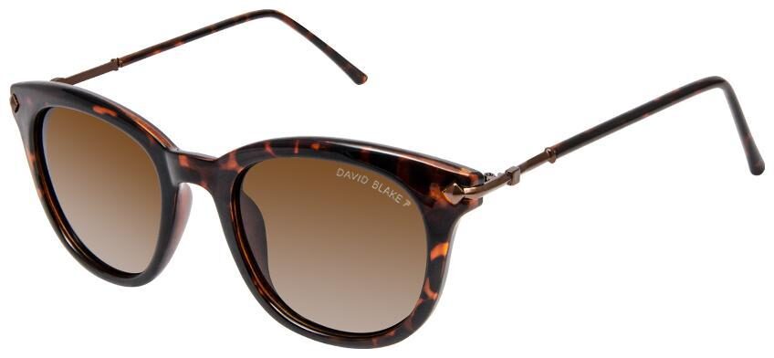 

David Blake Brown Round Gradient Polarized UV Protected Sunglass