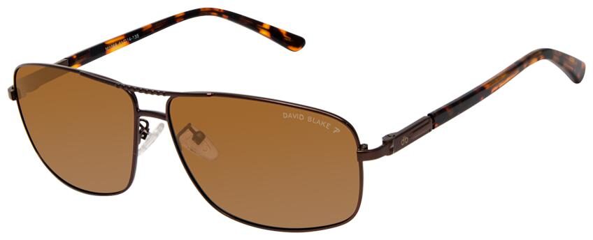 

David Blake Brown Rectangular Gradient Polarized Uv Protected Sunglass