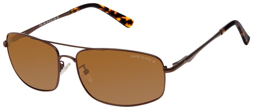 

David Blake Brown Rectangular Polarized Uv Protected Sunglass