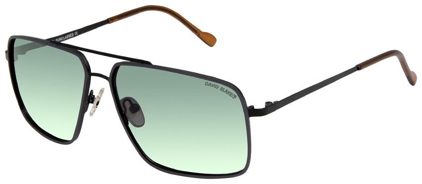 

David Blake Matte Grey Rectangular Gradient Polarised UV Protected Unisex Sunglass