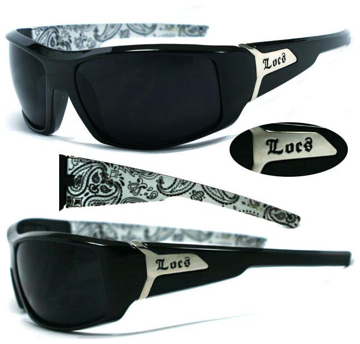 

Discounted Locs Mens Cholo Sunglasses - Black Frame Super Dark Lens LC76 (W)
