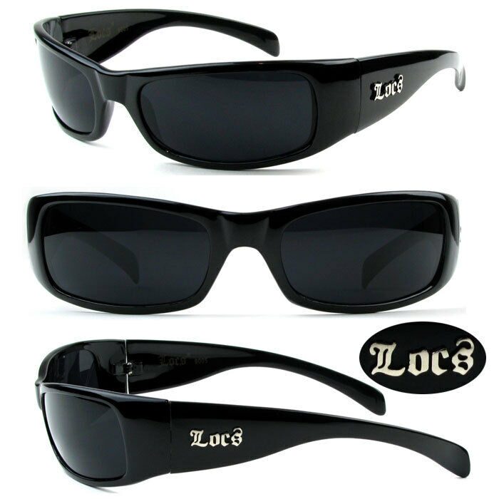 

Discounted New Locs Men Cholo Sunglasses - S Black Black LC02