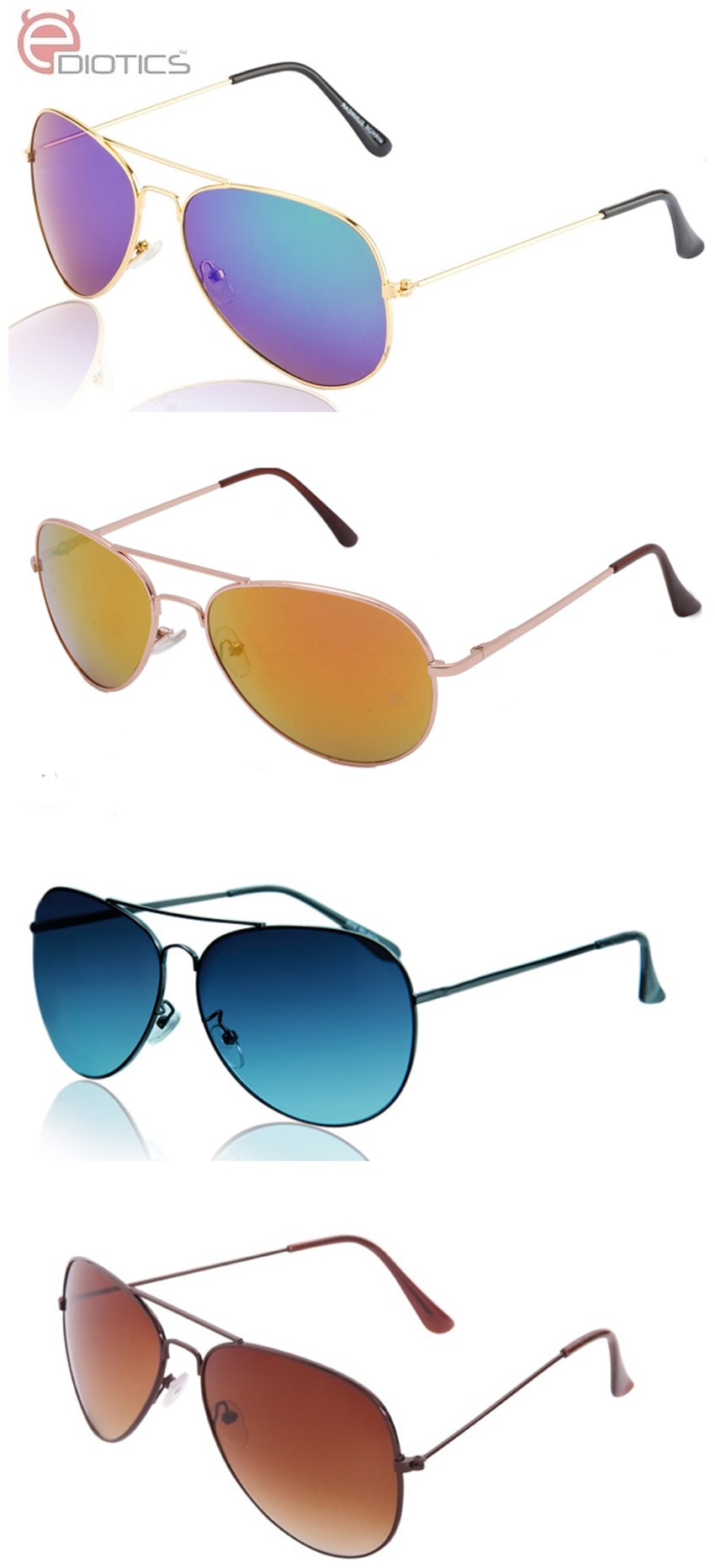 

Ediotics Men Aviators Sunglasses
