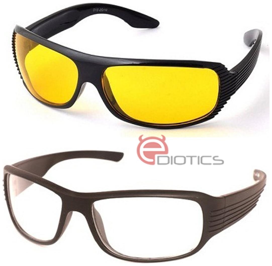 

Ediotics Night Driving Sunglasses (Set Of 2) (Size-60) (UV Protected)(Medium Size)